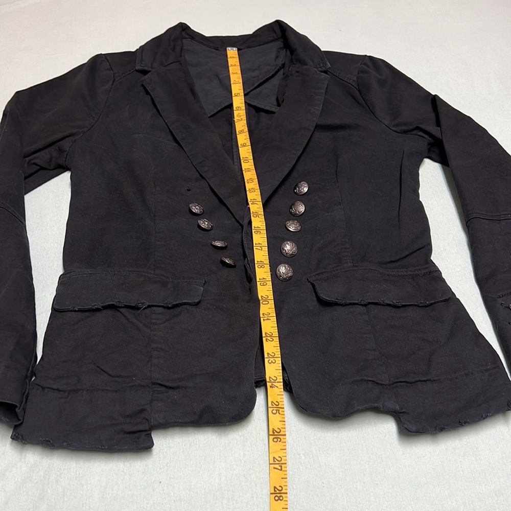 Free People Distressed Black Military Jacket - Medium - Picture 4 of 9